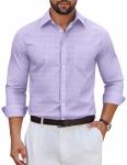 COOFANDY Men's Wrinkle-Free Long Sleeve Dress Shirt