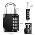 ZHEGE 4-Digit Weatherproof Combination Padlock