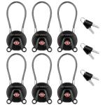 Forge TSA Approved Dimple Cable Locks - 6 Black
