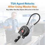 Forge TSA Approved Dimple Cable Locks - 6 Black