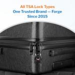 Forge TSA Approved Dimple Cable Locks - 6 Black