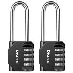 2 Pack Waterproof 4-Digit Combination Locks