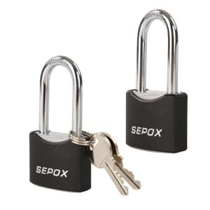 SEPOX® Weatherproof Padlocks Keyed Alike, 2-Pack