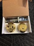 Medeco Maxum Double Cylinder Deadbolt, Bright Brass