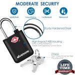 TSA Approved Luggage Locks with Keys - 4 Pack