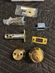 Medeco Maxum Double Cylinder Deadbolt, Bright Brass
