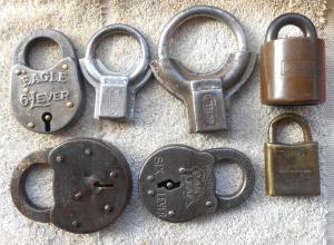 7 Vintage Padlocks for Decor and Collecting