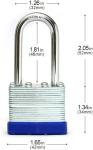 12-Pack 40mm Laminated Padlocks with Same Key