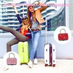 Mini Luggage Locks With Keys Set - Pink & Purple