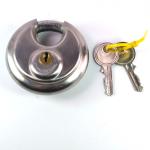 Stainless Steel Disc Padlock with 2 Keys