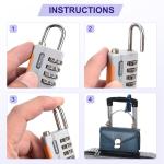 4-Digit Luggage Cable Lock with 3.3 Ft Cable
