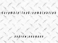 Scramble Lock with Combination Security