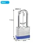 4 Pack Keyed Outdoor Padlocks with Long Shackles