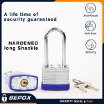 12Pcs Keyed-Alike Laminated Steel Padlock Set
