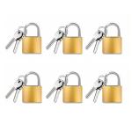 Keyed Metal Luggage Locks for Travel - 6 Pack