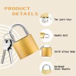 Keyed Metal Luggage Locks for Travel - 6 Pack