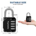 Fayleeko 4-Digit Unpickable Combination Locks (2-Pack)