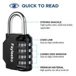 Fayleeko 4-Digit Unpickable Combination Locks (2-Pack)