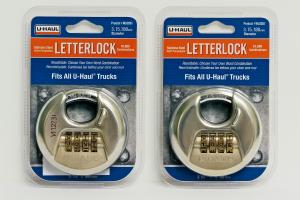 U-Haul LetterLock 80mm Disc Word Combo Locks