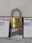 Master Lock Brass Padlock - 1.5" Wide, 12 Pack