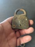 Unique Early USA Padlock with Odd Key Design
