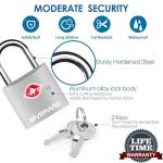 TSA Approved Travel Locks with Keys - 4 Pack