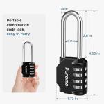 Puroma Waterproof 4-Digit Combination Padlock - 2 Pack