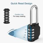 Puroma Waterproof 4-Digit Combination Padlock - 2 Pack
