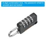 4-Digit Steel Combination Lock with Cable Chain