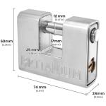 Britanium® BRP74 High Security Anti-Drill Padlock