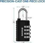 4 Pack Keyless 4-Digit Combination Locks