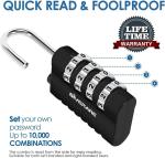 4 Pack Keyless 4-Digit Combination Locks