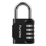 Puroma 4-Digit Waterproof Combination Lock - Black