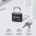 Puroma Heavy-Duty Keyed Padlock with 2 Keys