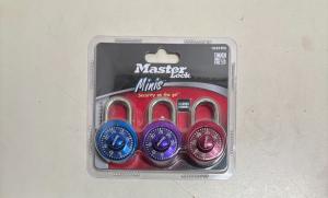 Master Lock Mini Combo Padlock 3 Pack
