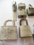 Set of 13 Vintage Padlocks with 4 Keys