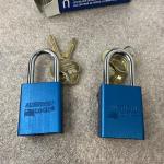 Blue American Safety Padlocks Keyed Alike - 2 Pack