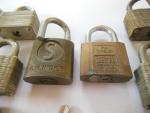 Set of 13 Vintage Padlocks with 4 Keys