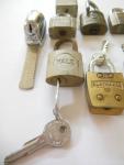 Set of 13 Vintage Padlocks with 4 Keys