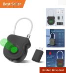 Biometric Fingerprint Padlock - Waterproof and Rechargeable