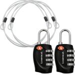 Lumintrail TSA Travel Lock with Steel Cable