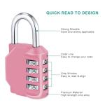 ZHEGE 4-Digit Unpickable Combination Lock - Pink