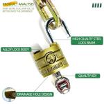 60mm Waterproof Heavy Duty Brass Padlock with Keys