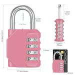 ZHEGE 4-Digit Unpickable Combination Lock - Pink