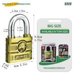 60mm Waterproof Heavy Duty Brass Padlock with Keys