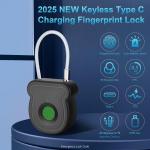Biometric Fingerprint Padlock - Waterproof and Rechargeable