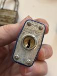 Set of 8 Vintage Master Padlocks with Key
