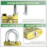 60mm Waterproof Heavy Duty Brass Padlock with Keys