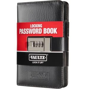 Vaultz Portable Password Book with 3-Digit Lock
