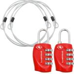 Lumintrail TSA Travel Lock with Steel Cable